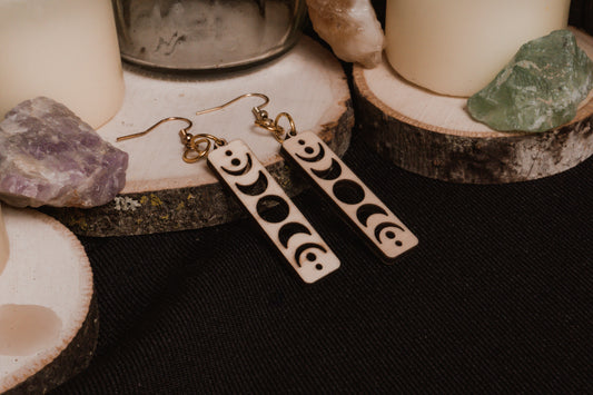 Moon Phase Cut Out Earrings